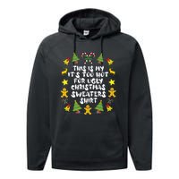 Its Too Hot For Ugly Christmas In July Sweaters Funny Xmas Performance Fleece Hoodie