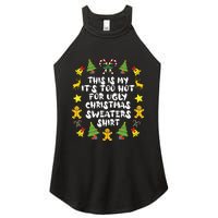 Its Too Hot For Ugly Christmas In July Sweaters Funny Xmas Women's Perfect Tri Rocker Tank