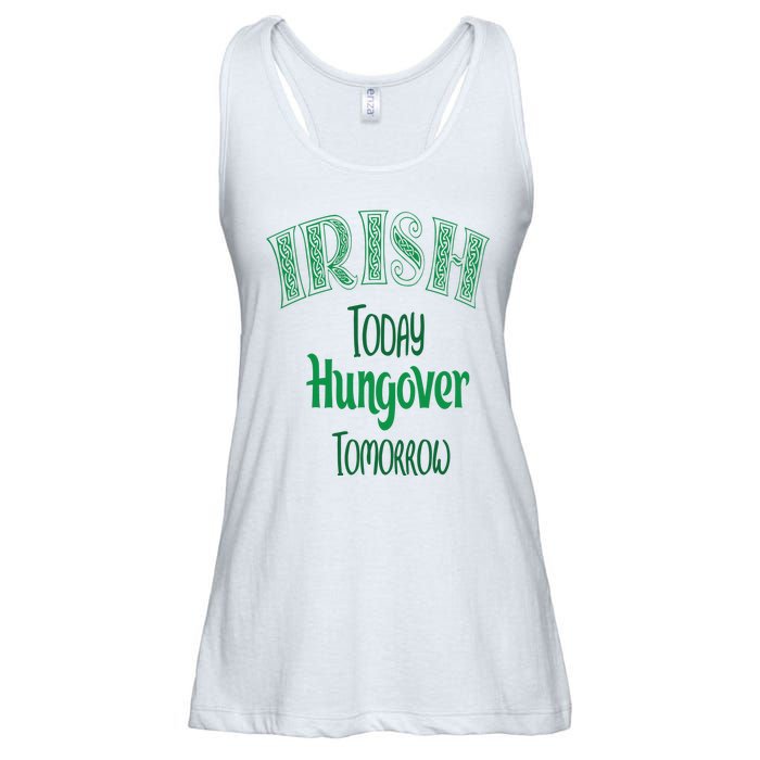 Irish Today, Hungover Tomorrow Funny St Patrick's Day Ladies Essential Flowy Tank