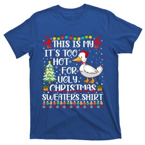 ItS Too Hot For Ugly Christmas Duck Lover Gift T-Shirt