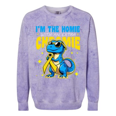 IM The Homie With Extra Chromie Down Syndrome Awareness Colorblast Crewneck Sweatshirt