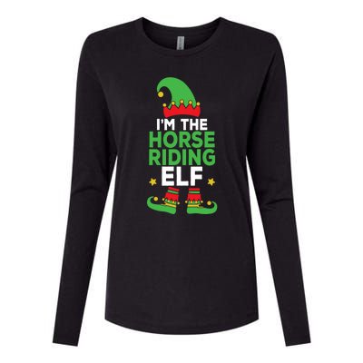 IM The Horse Riding Elf Family Holiday Matching Christmas Gift Womens Cotton Relaxed Long Sleeve T-Shirt