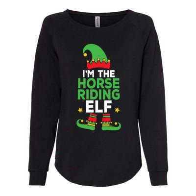 IM The Horse Riding Elf Family Holiday Matching Christmas Gift Womens California Wash Sweatshirt