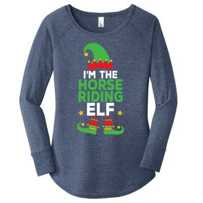 IM The Horse Riding Elf Family Holiday Matching Christmas Gift Women's Perfect Tri Tunic Long Sleeve Shirt