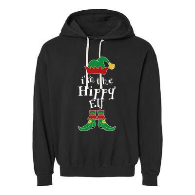 Im The Hippy Elf Family Matching Funny Garment-Dyed Fleece Hoodie