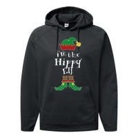 Im The Hippy Elf Family Matching Funny Performance Fleece Hoodie