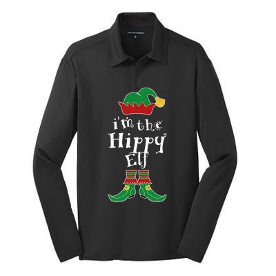 Im The Hippy Elf Family Matching Funny Silk Touch Performance Long Sleeve Polo