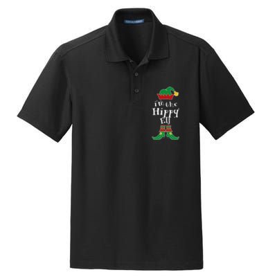 Im The Hippy Elf Family Matching Funny Dry Zone Grid Polo