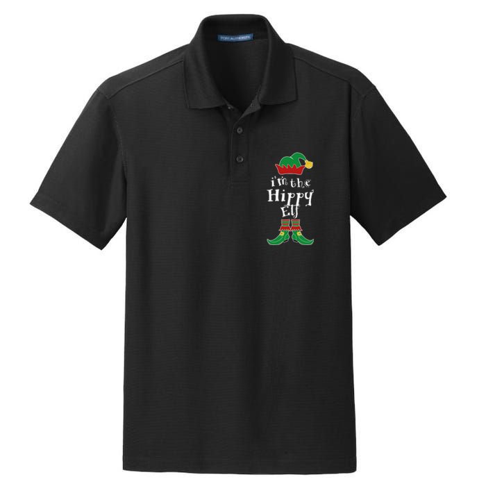 Im The Hippy Elf Family Matching Funny Dry Zone Grid Polo