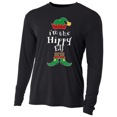 Im The Hippy Elf Family Matching Funny Cooling Performance Long Sleeve Crew