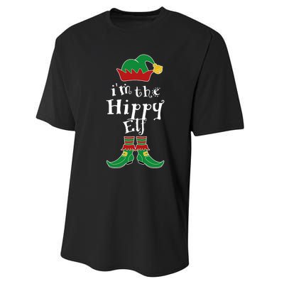 Im The Hippy Elf Family Matching Funny Performance Sprint T-Shirt