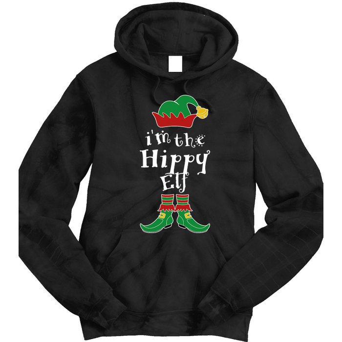 Im The Hippy Elf Family Matching Funny Tie Dye Hoodie