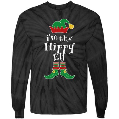 Im The Hippy Elf Family Matching Funny Tie-Dye Long Sleeve Shirt