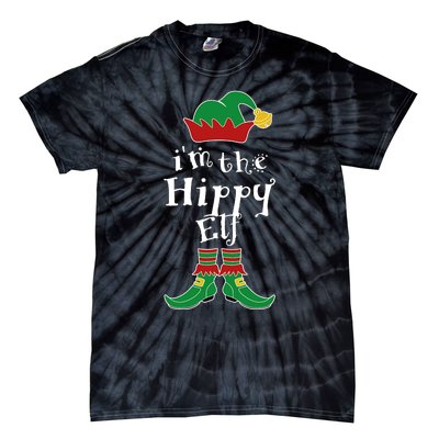 Im The Hippy Elf Family Matching Funny Tie-Dye T-Shirt