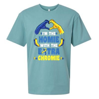 I'm The Homie With Extra Chromie Down Syndrome Awareness Day Sueded Cloud Jersey T-Shirt