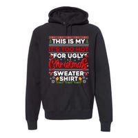 Its Too Hot For Ugly Christmas Sweater Pajamas Xmas Family Premium Hoodie