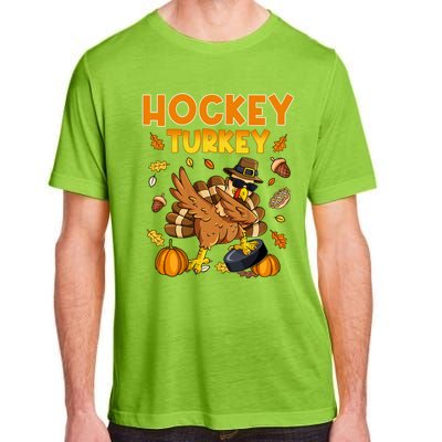 IM The Hockey Turkey Dabbing Thanksgiving Funny Thankful Gift Adult ChromaSoft Performance T-Shirt