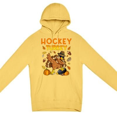 IM The Hockey Turkey Dabbing Thanksgiving Funny Thankful Gift Premium Pullover Hoodie