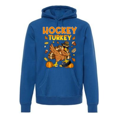 IM The Hockey Turkey Dabbing Thanksgiving Funny Thankful Gift Premium Hoodie