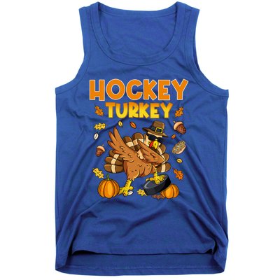 IM The Hockey Turkey Dabbing Thanksgiving Funny Thankful Gift Tank Top