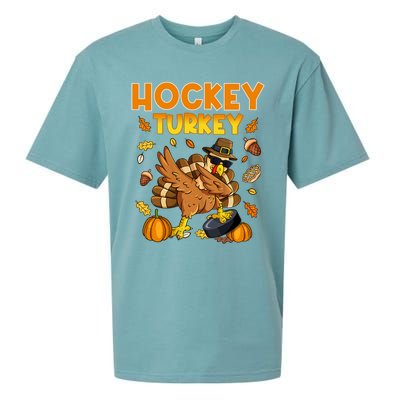 IM The Hockey Turkey Dabbing Thanksgiving Funny Thankful Gift Sueded Cloud Jersey T-Shirt