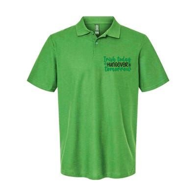 Irish Today Hungover Tomorrow Funny St Patricks Day Softstyle Adult Sport Polo