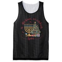 In This House We Celebrate Love Teacher Christmas Mesh Reversible Basketball Jersey Tank