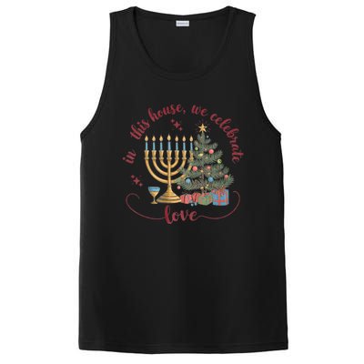 In This House We Celebrate Love Teacher Christmas PosiCharge Competitor Tank