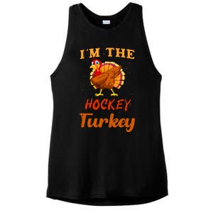 Im The Hockey Turkey Funny Thanksgiving Matching Family Great Gift Ladies PosiCharge Tri-Blend Wicking Tank