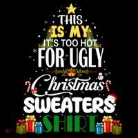 Its Too Hot For Ugly Christmas Sweaters Funny Xmas Pjs City Backpack