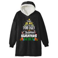 Its Too Hot For Ugly Christmas Sweaters Funny Xmas Pjs Hooded Wearable Blanket