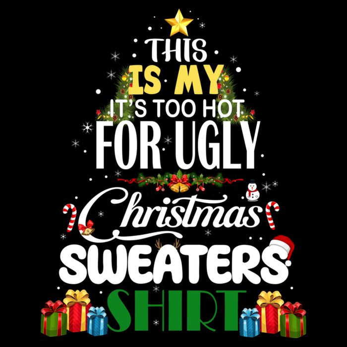 Its Too Hot For Ugly Christmas Sweaters Funny Xmas Pjs 16 in Basic Backpack