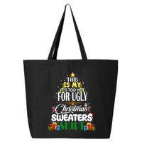 Its Too Hot For Ugly Christmas Sweaters Funny Xmas Pjs 25L Jumbo Tote