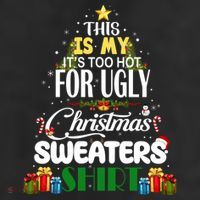 Its Too Hot For Ugly Christmas Sweaters Funny Xmas Pjs 25L Jumbo Tote