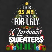 Its Too Hot For Ugly Christmas Sweaters Funny Xmas Pjs Microfiber Hand Towel