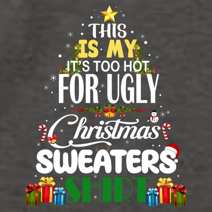 Its Too Hot For Ugly Christmas Sweaters Funny Xmas Pjs Vector Backpack
