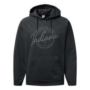 Indiana The H.O.O.S.I.E.R State Est. 1816 Patriotic Pride Indiana Performance Fleece Hoodie