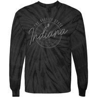 Indiana The H.O.O.S.I.E.R State Est. 1816 Patriotic Pride Indiana Tie-Dye Long Sleeve Shirt