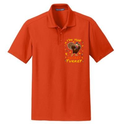 Im The Hockey Turkey Matching Family Thanksgiving Day Party Cool Gift Dry Zone Grid Polo