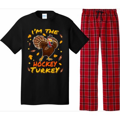 Im The Hockey Turkey Matching Family Thanksgiving Day Party Cool Gift Pajama Set