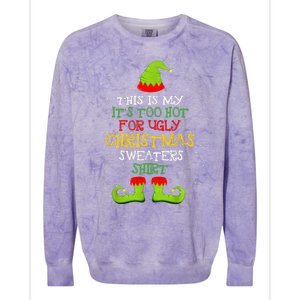 It's Too Hot For Ugly Christmas Funny Xmas  Colorblast Crewneck Sweatshirt