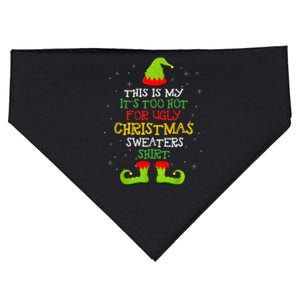 It's Too Hot For Ugly Christmas Funny Xmas  USA-Made Doggie Bandana