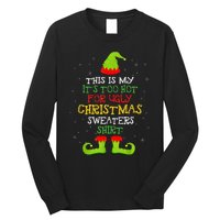 It's Too Hot For Ugly Christmas Funny Xmas  Long Sleeve Shirt