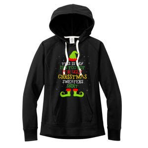 It's Too Hot For Ugly Christmas Funny Xmas  Women's Fleece Hoodie