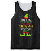 It's Too Hot For Ugly Christmas Funny Xmas  Mesh Reversible Basketball Jersey Tank