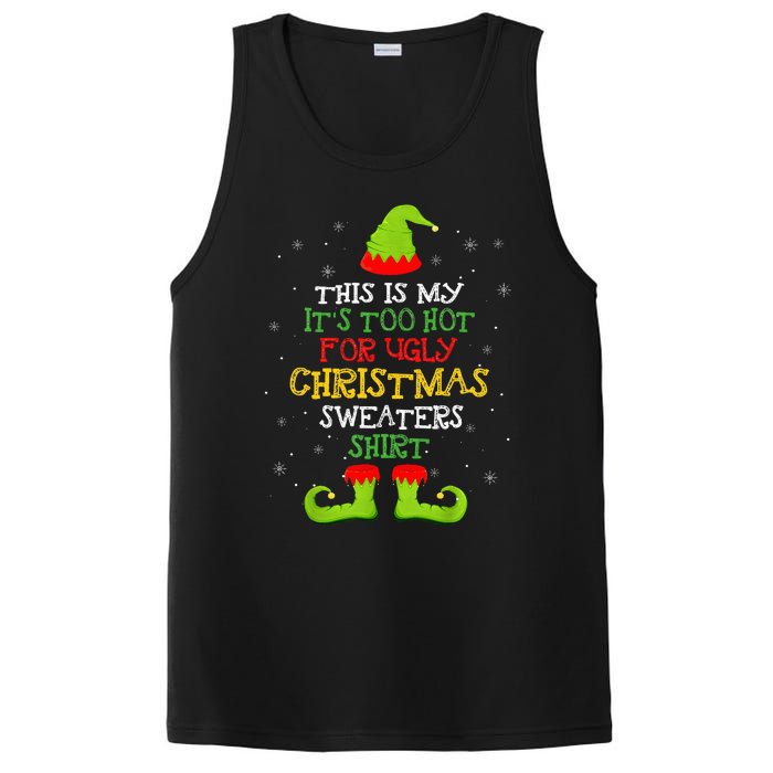 It's Too Hot For Ugly Christmas Funny Xmas  PosiCharge Competitor Tank