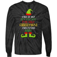 It's Too Hot For Ugly Christmas Funny Xmas  Tie-Dye Long Sleeve Shirt