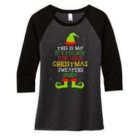 It's Too Hot For Ugly Christmas Funny Xmas  Women's Tri-Blend 3/4-Sleeve Raglan Shirt