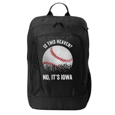 Is This Heaven No Its Iowa Vintage Baseball Corn Fields City Backpack