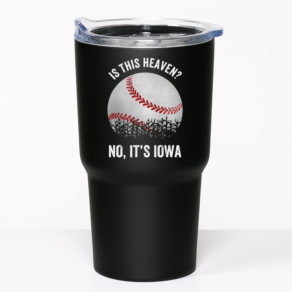 Is This Heaven No Its Iowa Vintage Baseball Corn Fields Tumbler